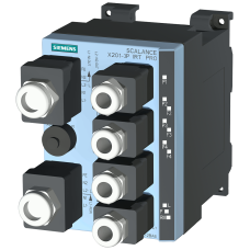 SCALANCE X201-3P IRT PRO, managed Layer 2 switch, 1x RJ45, 3x SCRJ, push-pull