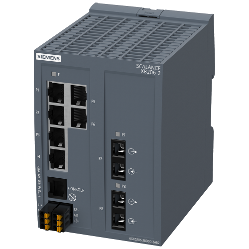SCALANCE XB206-3, managed Layer 2 Switch, 6x RJ45, 3x Multimode SC, DEF: PN IO