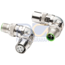IE adapter M12-X90/M12-D90; M12 X-encoded pin to M12 D- encoded socket; Cat5; for easy connection of M12 interfaces with D and X coding; 1 pack = 1 unit;