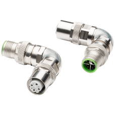 IE adapter M12-X90/M12-D90; M12 X-encoded pin to M12 D- encoded socket; Cat5; for easy connection of M12 interfaces with D and X coding; 1 pack = 1 unit;