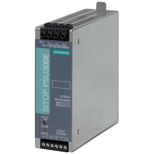 SITOP PSU300E 24 V/5 A Stabilized power supply input: 3 AC 400-500 V output: 24 V DC/5 A