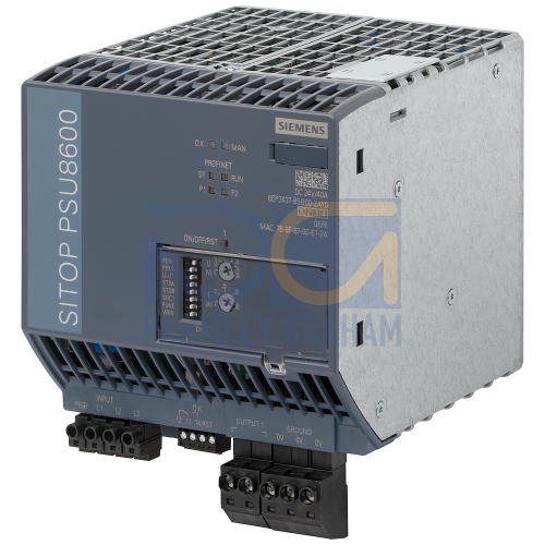 Sitop PSU8600 Base Unit - input 400-500V 3ph - output 24V/40.0 amp DC - P/Net