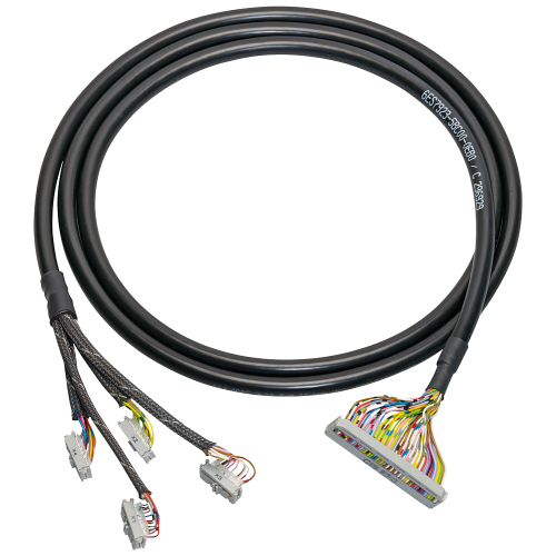 Round cable 50-pin, 4 x 16 pole and 1 x 50 pole with IDC connector, L= 1m