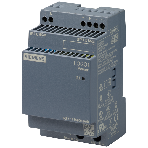 LOGO! Power, input 110-240V 1ph  - output 5V/6.3amp DC