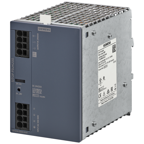 SITOP PSU4200 3AC 24 V/20 A stabilized power supply PSU4200 input: 400/500 V AC output: 24 V DC/ 20 A