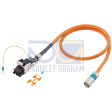 Power cable pre-assembled 4x 1.5+(2x1.5) C C, connector full thread Sz. 0.5 for SINAMICS Motor Modul