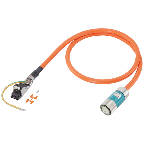 Power cable pre-assembled type: 6FX8002-5DS54 4x 6+(2x1.5) C C Connector full thread Sz. 1.5 Ring cable lugs on module side for SINAMICS S120 Motor...