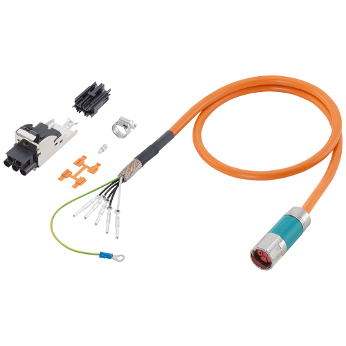 Power cable pre-assembled type: 6FX8012-5DS01 (1FT/1FK for SINAMICS) 4x 1.5+(2x1.5) C Connector Sz.