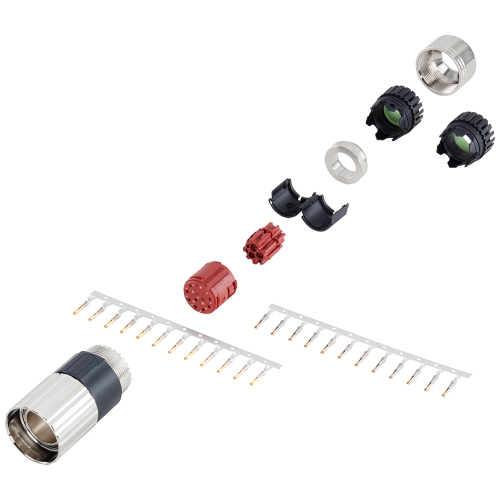 Signal connector 12-pole type: 6FX2003-0SU12 union nut socket 1x 12-pole insulator 12x cont. (0.08-0