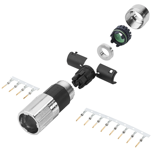 signal connector type: 6FX2003-0DU17 DRIVE-CLiQ 10-pole M17 speed-connect Union nut, Socket 1x 10-pole insulated conductive part 10x contacts AWG 2...