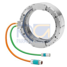 SIMOTICS T Torque motor; Components 3-phase synchronous motor; External cooling jacket; Axial cable outlet Power cable 0.5 m with connector Sz. 1.5; Signal cable 0.5 m with M17 connector; Diam. 385 m