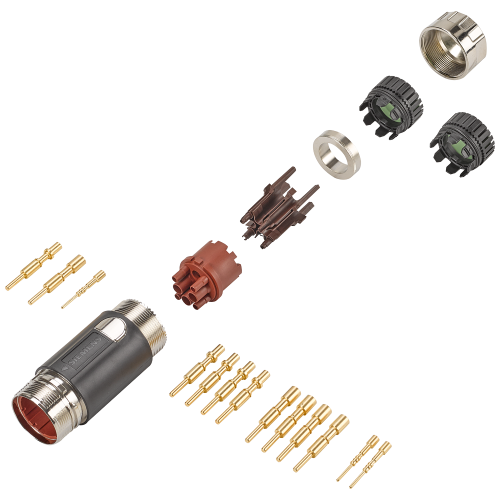 Power connector 6-pole Sz. 1.5 type: 6FX2003-0LA40 SPEED-CONNECT Pins, Male thread 1x 6-pole insulat