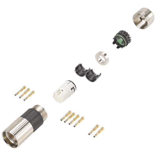 power connector type: 6FX2003-0SU07 union nut socket Sz. 0.5 (M17) 1 x 7-pole insulator 9 x cont. (0