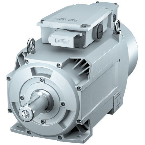 main motor for SINAMICS S120;3 operating voltage 380 V 3AC Pn=7.5 kW; Nn=2000 rpm Mn=36 Nm shaft height 100 mm IC22DQ plain shaft forced ventilation, direction of air flow D IP55 compatible with SI c