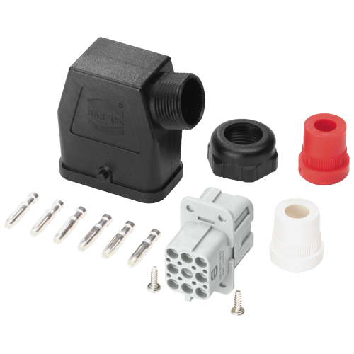 Connector set, infeed 6 x 2.5 mm2, 9-pole, complete with PG16 cable entry