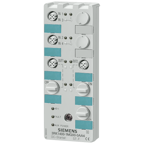 AS-i 24 V DC starter IP67, digital, 4I/2Q, double starter in K60 design