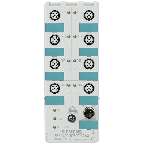AS-i compact module IP68 digital, 4 I/4 Q, 4x1 input, max. 200 mA