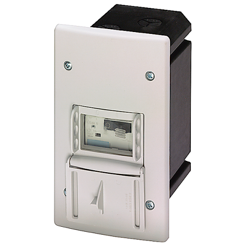 Molded-plastic installation enclosure with actuator diaphragm Metric cable gland