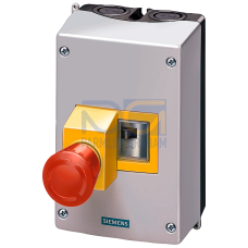 Emergency switching-off handle latching, unlatch by rotating, for enclosure 3RV1913