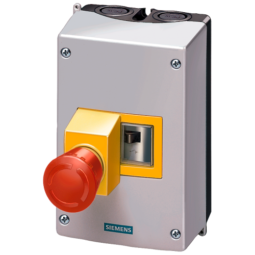 Emergency switching-off handle latching, unlatch by rotating, for enclosure 3RV1913