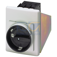 Molded plastic front plate Degree of protection IP55 with rotary operating mechanism, can be locked