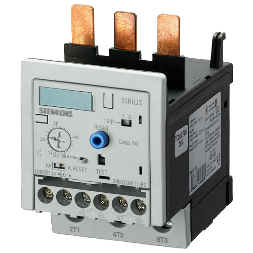 Overload relay 12.5...50 A For motor protection Size S2, Class 10 Contactor mounting Main circuit: S