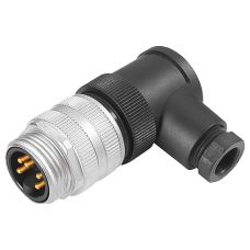 Plug-in connector 7/8" for 24 V connected and unconnected with screw terminal, 1.5 mm2 angled pin Ca