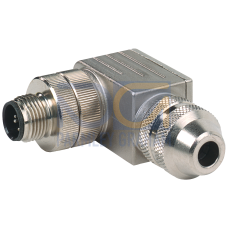 M12 connector, PROFIBUS angled, 5-pole, B-coded screw terminal No terminating resistor integrated
