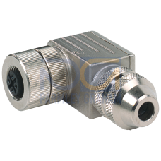 M12 socket for PROFIBUS angled, 5-pole, B-coded screw terminal No terminating resistor