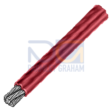 Steel wire 3.2mm diameter RED PVC coated, length 10m