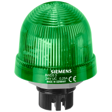 Integrated signal lamp, continuous light LED, 24 V UC green