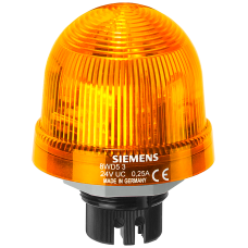 Integrated signal lamp, continuous light LED, 24 V UC yellow