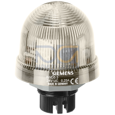 Integrated signal lamp, continuous light, with integrated LED, clear, 24 V AC/DC, Diameter 70 mm