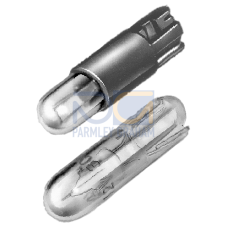 incandescent lamp, clear, rated voltage 6 V AC/DC, 1.0 W, Wedge base W2 x 4.6 d,