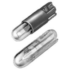incandescent lamp, clear, rated voltage 12 V AC/DC, 1.0 W, Wedge base W2 x 4.6 d,