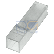 Insulating sleeve for flat connector, 2.8 x 0.8 mm, can be plugged on from the front