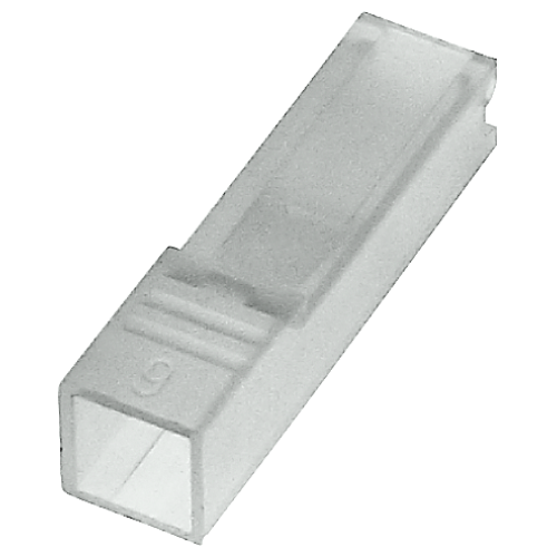Insulating sleeve for flat connector, 2.8 x 0.8 mm, can be plugged on from the front