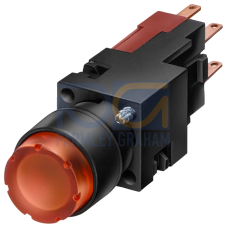 Pushbutton, 16 mm, round, plastic, black, pushbutton, raised, 1 NO