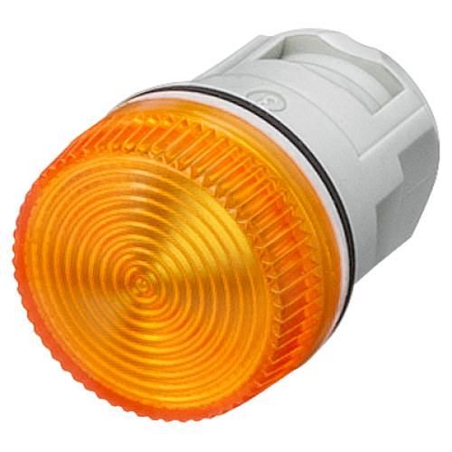 Indicator light, 16 mm, round, plastic, clear, smooth, for inscription with insert caps