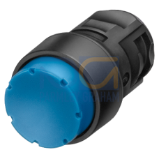 Pushbutton, 16 mm, round, plastic, yellow, pushbutton, raised