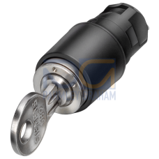 Key-operated switch, 16 mm, round, plastic, CES, SB2, 2 switch positions O<I, momentary contact type, reset from right, actuating angle 50 degr...