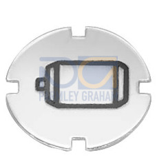 Inscription plate for pushbutton and illuminated pushbutton, flat, clear