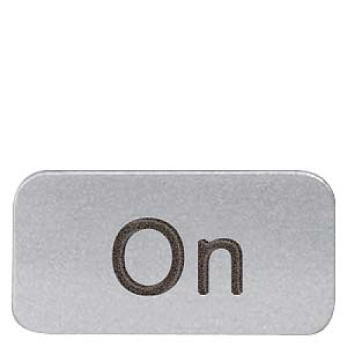 Self-adhesive labeling plate, label size 9.5x18.5 mm, silver-colored, ein