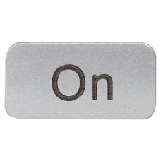 Self-adhesive labeling plate, label size 9.5x18.5 mm, silver-colored, ein