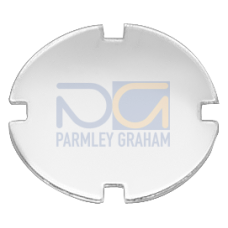 Inscription plate for pushbutton and illuminated pushbutton, flat, clear