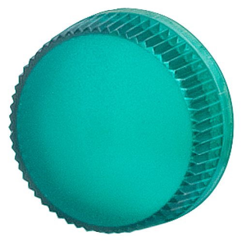 lens, green, smooth, for inscription with insert caps