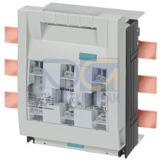 SENTRON, Fuse switch disconnector 3NP5, 3-pole, NH00, 160 A, with Adapter for Busbar system 8US 40 mm, with high-speed closing, Clamp terminal