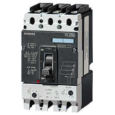 circuit breaker VL250L very high breaking capacity Icu=100kA, 415V AC 3-pole, line protection   Trip Unit TM, LI In=250A, rated current IR=200...25...