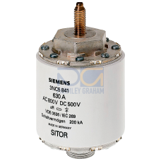 SITOR fuse link, with internal thread and bolt terminal, In: 630 A, aR, Un AC: 800 V, Un DC: 440 V,