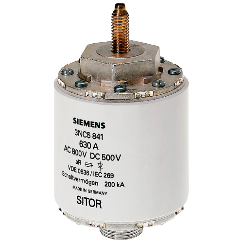 SITOR fuse link, with internal thread and bolt terminal, In: 630 A, aR, Un AC: 800 V, Un DC: 440 V,